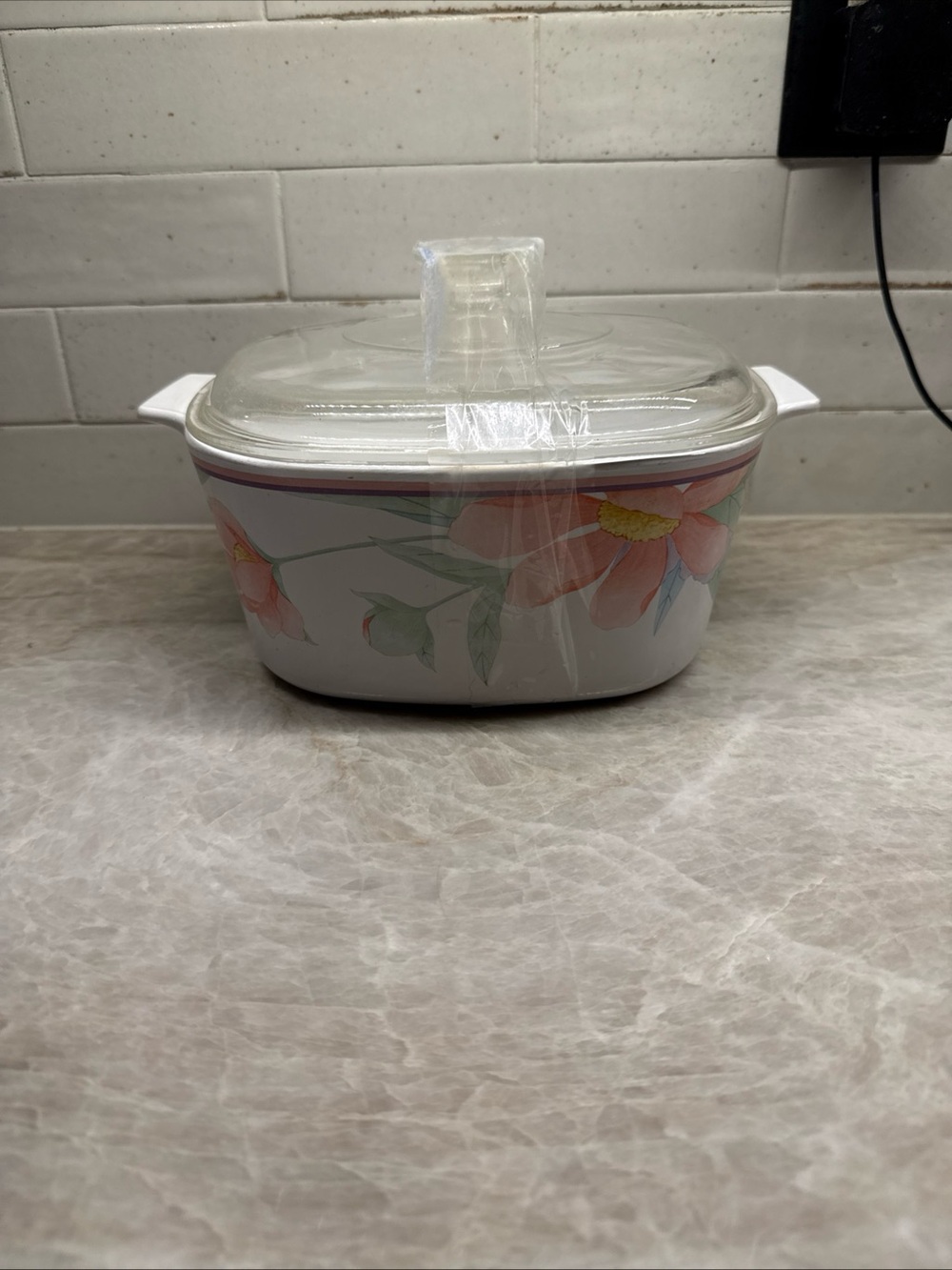Corning Ware Baking Dish with Lid 3L peony